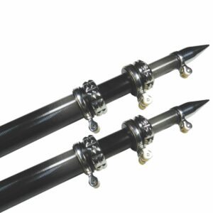 Image 1: TACO 20' Carbon Fiber Outrigger Poles - Pair - Black