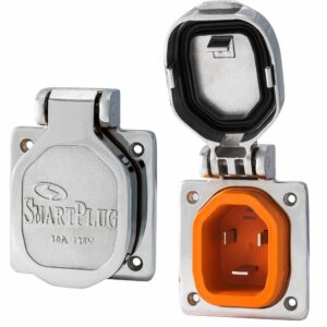 Image 1: SmartPlug 30 AMP Male Inlet Cover - Stainless Steel