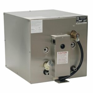 Image 1: Whale Seaward 11 Gallon Hot Water Heater w/Front Heat Exchanger - Stainless Steel - 120V - 1500W