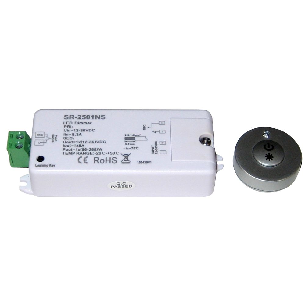 Image 1: Lunasea Remote Dimming Kit w/Receiver & Button Remote