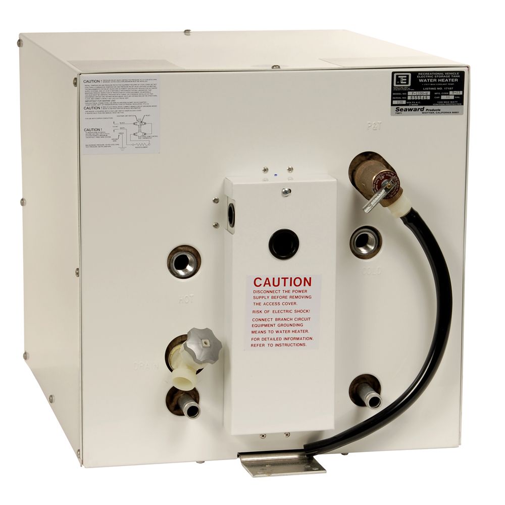 Image 1: Whale Seaward 11 Gallon Hot Water Heater w/Front Heat Exchanger - White Epoxy - 120V - 1500W