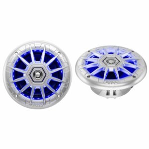 Image 1: Boss Audio 6.5" MRGB65S Speakers w/RGB Lighting - Silver - 200W