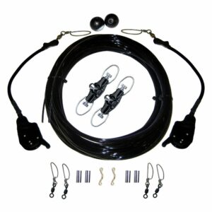 Image 1: Rupp Single Rigging Kit W/Lok-Ups & Nok-Outs - 160' Black Mono