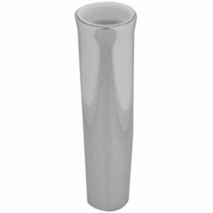 Image 1: TACO Flared Weld-On Rod Holder 9-3/4"L x 1-3/4"ID - White Liner Polished Finish