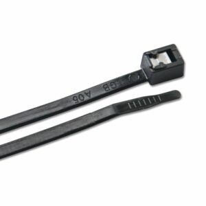 Image 1: Ancor 8" UV Black Self Cutting Cable Zip Ties - 50-Pack