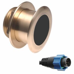 Image 1: Airmar B164 1kW 0° Thru-Hull Transducer for Simrad w/Blue Connector