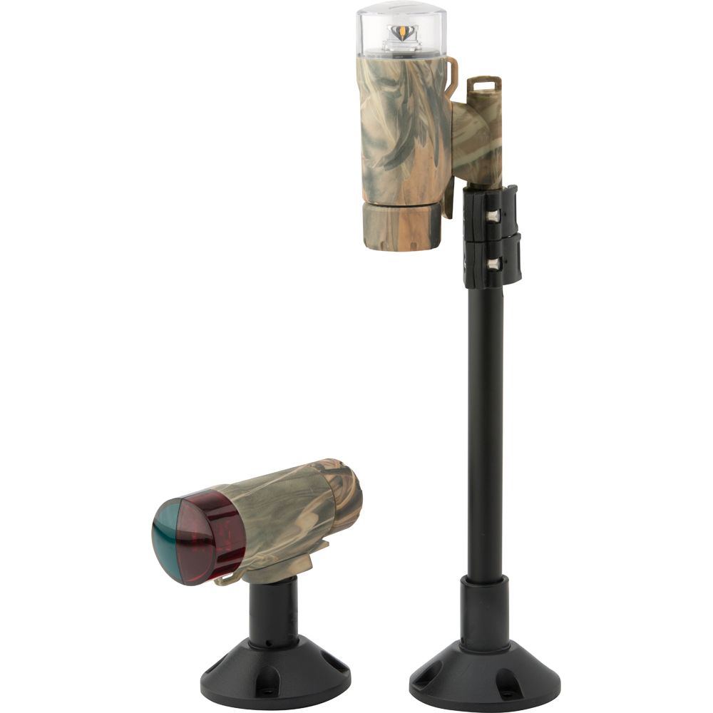 Image 1: Attwood PaddleSport Portable Navigation Light Kit - Screw Down or Adhesive Pad - RealTree® Max-4 Camo