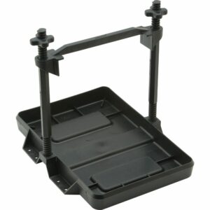 Image 1: Attwood Heavy-Duty All-Plastic Adjustable Battery Tray - 24 Series