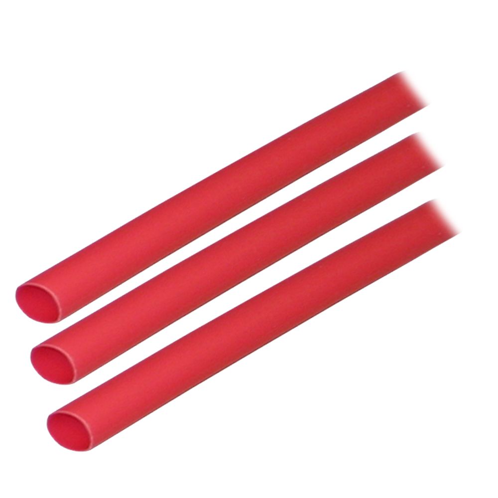 Image 1: Ancor Adhesive Lined Heat Shrink Tubing (ALT) - 1/4" x 3" - 3-Pack - Red