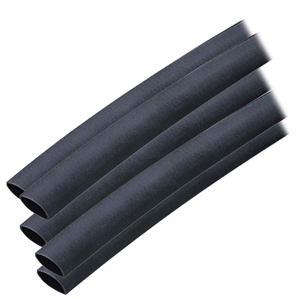 Image 1: Ancor Adhesive Lined Heat Shrink Tubing (ALT) - 3/8" x 12" - 5-Pack - Black