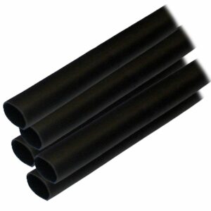 Image 1: Ancor Adhesive Lined Heat Shrink Tubing (ALT) - 1/2" x 12" - 5-Pack - Black