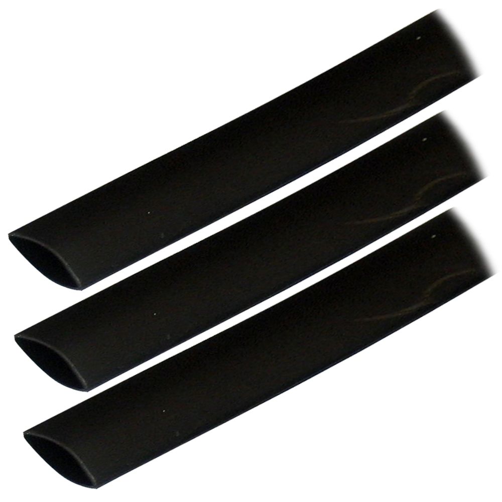 Image 1: Ancor Adhesive Lined Heat Shrink Tubing (ALT) - 3/4" x 3" - 3-Pack - Black