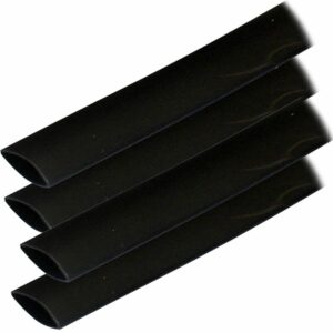 Image 1: Ancor Adhesive Lined Heat Shrink Tubing (ALT) - 3/4" x 6" - 4-Pack - Black