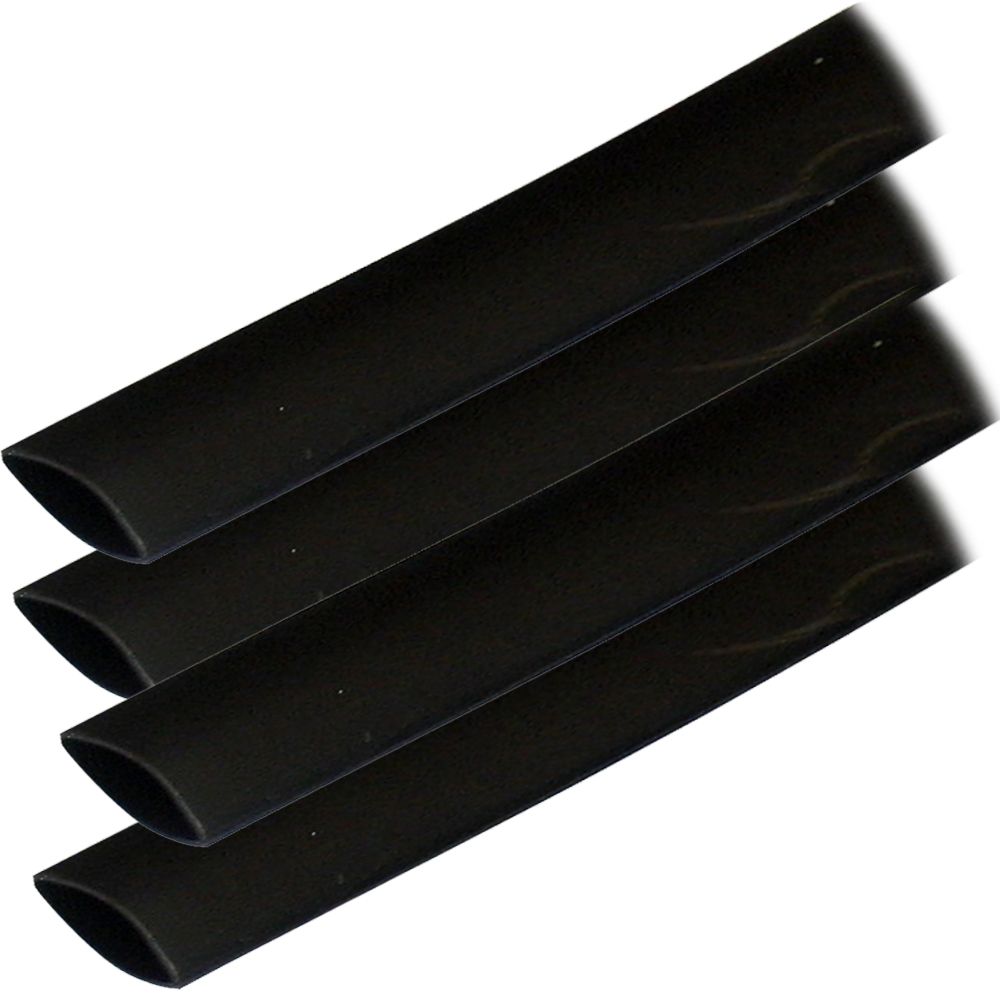 Image 1: Ancor Adhesive Lined Heat Shrink Tubing (ALT) - 3/4" x 12" - 4-Pack - Black