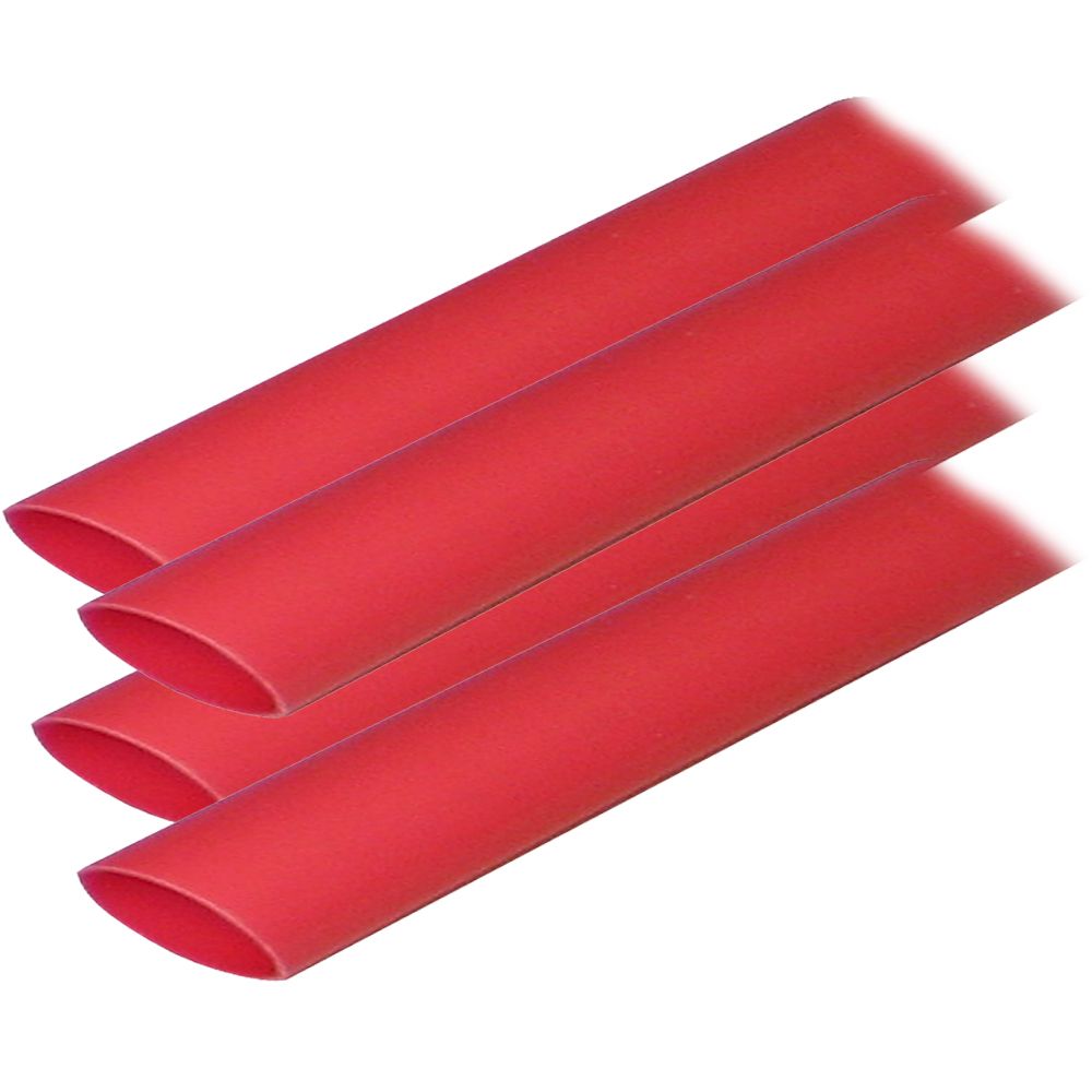 Image 1: Ancor Adhesive Lined Heat Shrink Tubing (ALT) - 3/4" x 12" - 4-Pack - Red