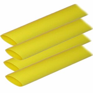 Image 1: Ancor Adhesive Lined Heat Shrink Tubing (ALT) - 3/4" x 12" - 4-Pack - Yellow