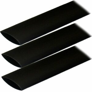 Image 1: Ancor Adhesive Lined Heat Shrink Tubing (ALT) - 1" x 6" - 3-Pack - Black