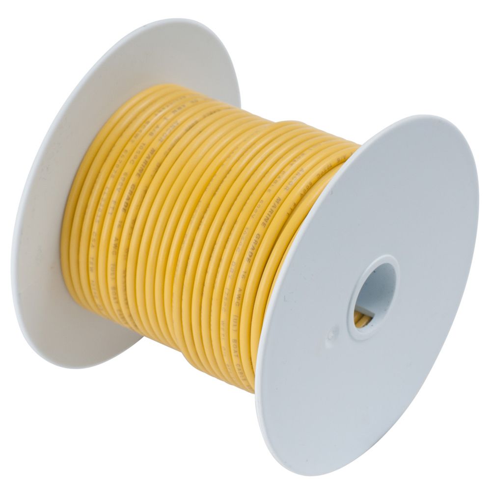 Image 1: Ancor Yellow 18 AWG Tinned Copper Wire - 35'