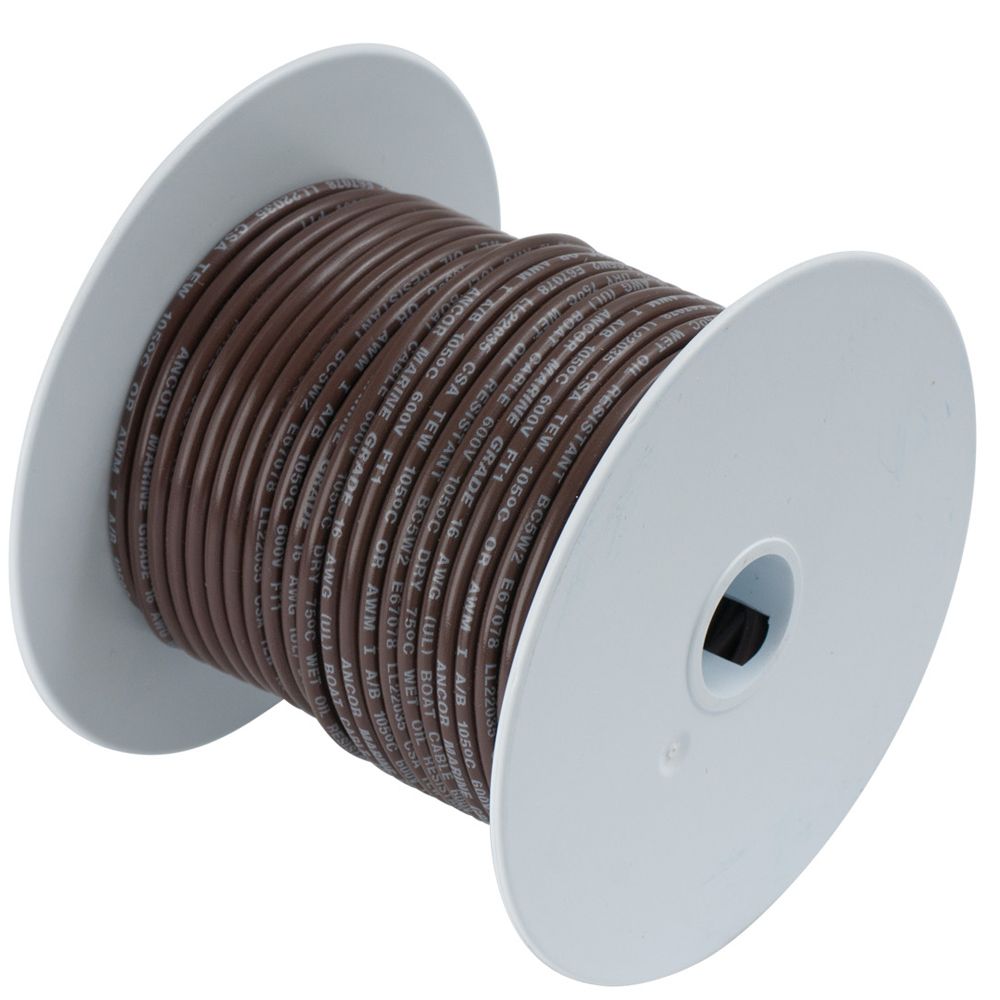 Image 1: Ancor Brown 16 AWG Tinned Copper Wire - 1,000'