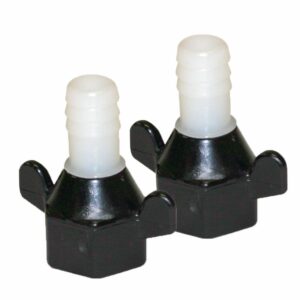 Image 1: Shurflo by Pentair 1/2" Barb x 1/2" NPT-F Hex/Wingnut Straight Fitting (Pair)