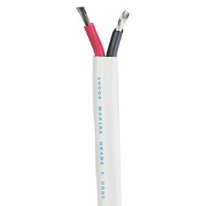 Image 1: Ancor Standard Duplex Cable - Flat 18/2 AWG - 2 x 0.8mm² Red/Black - 100'