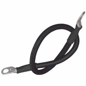 Image 1: Ancor Battery Cable Assembly, 2 AWG (34mm²) Wire, 5/16" (7.93mm) Stud, Black - 32" (81.2cm)