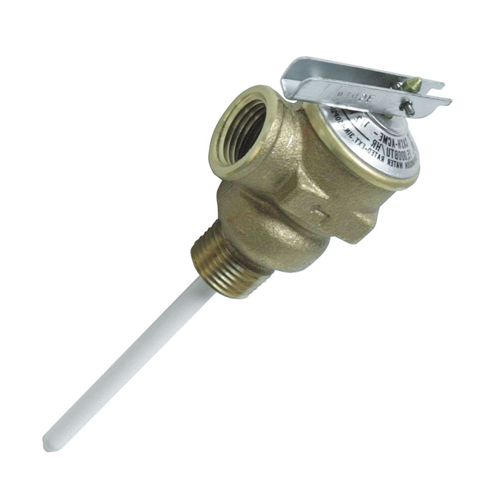 Image 1: Camco Temperature & Pressure Relief Valve - 1/2" Valve w/4" Probe