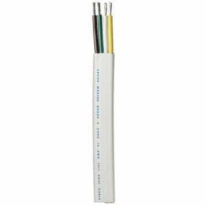 Image 1: Ancor Trailer Cable - 16/4 AWG - Yellow/White/Green/Brown - Flat - 100'