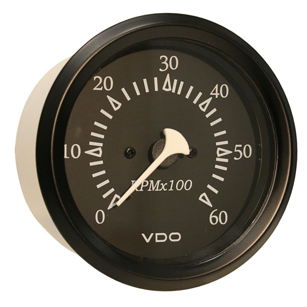 Image 1: VDO Cockpit Marine 85mm (3-3/8") Sterndrive Tachometer - Black Dial/Bezel