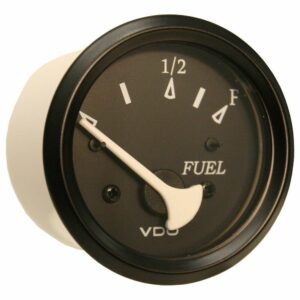 Image 1: VDO Cockpit Marine 52mm (2-1/16") Fuel Level Gauge - Black Dial/Bezel