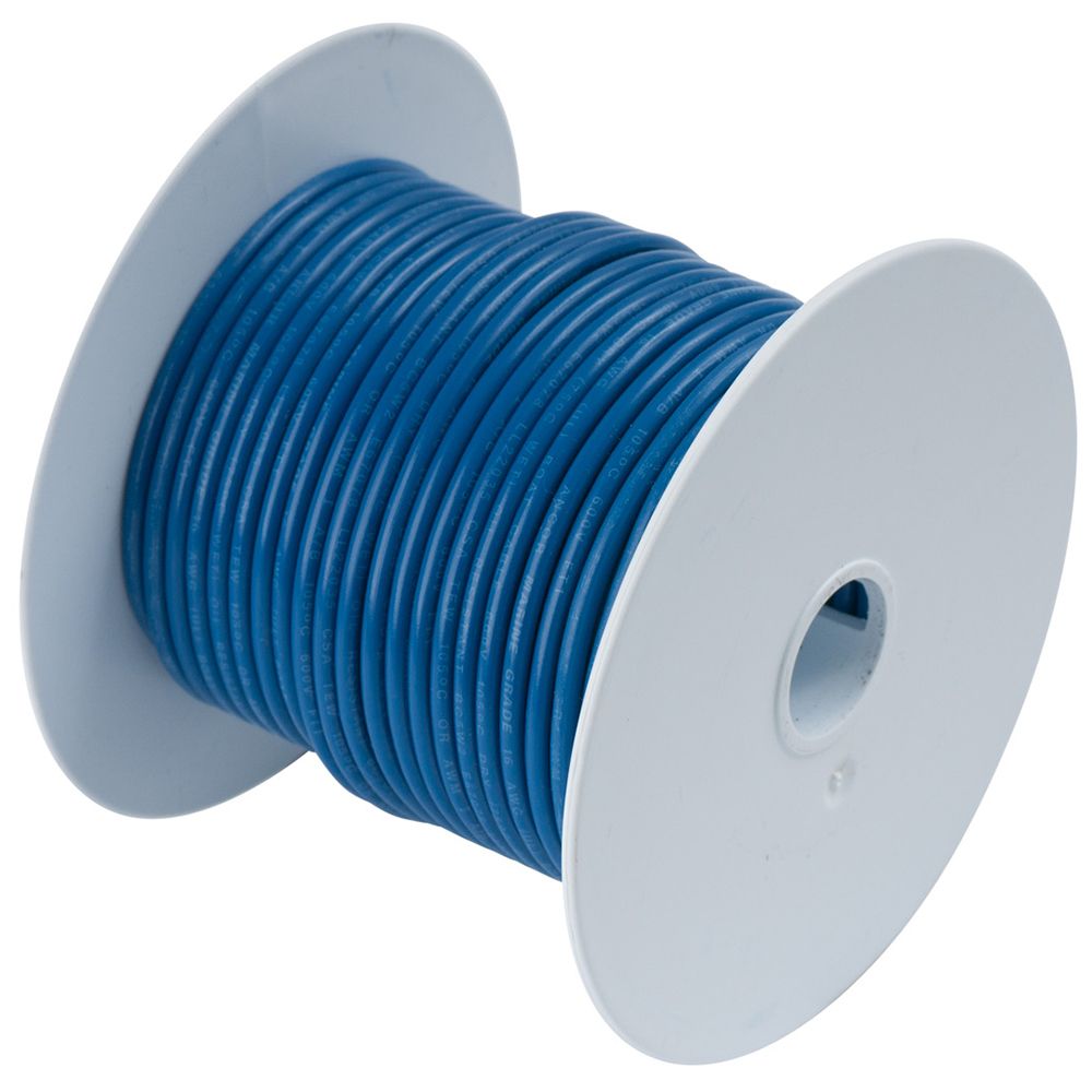 Image 1: Ancor Dark Blue 10 AWG Tinned Copper Wire - 25'