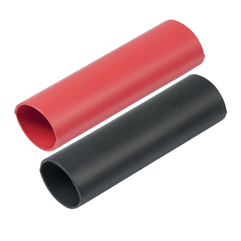 Image 1: Ancor Heavy Wall Heat Shrink Tubing - 3/4" x 3" - 2-Pack - Black/Red