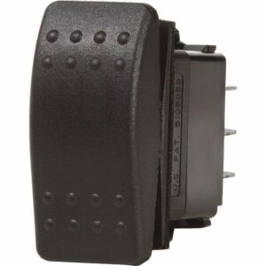 Image 1: Blue Sea 7938 Contura II Switch DPDT Black - (ON)-OFF-(ON)