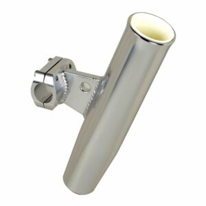 Image 1: C.E. Smith Aluminum Clamp-On Rod Holder - Horizontal - 1.05" OD
