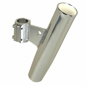 Image 1: C.E. Smith Aluminum Clamp-On Rod Holder - Vertical - 1.66" OD