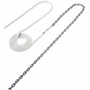 Image 1: Maxwell Anchor Rode - 15'-1/4" Chain to 150'-1/2" Nylon Brait