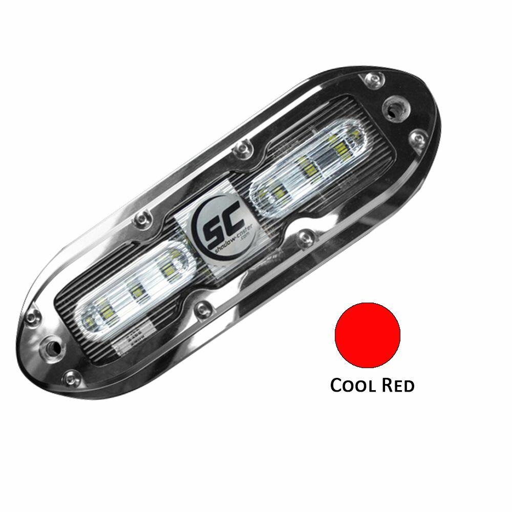 Image 1: Shadow-Caster SCM-6 LED Underwater Light w/20' Cable - 316 SS Housing - Cool Red