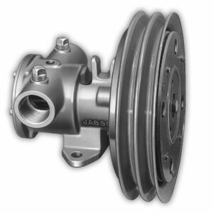 Image 1: Jabsco 1-1/4" Electric Clutch Pump - Double A Groove Pulley - 12V