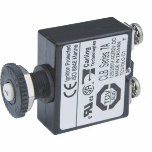 Image 1: Blue Sea Push Button Reset Only Screw Terminal Circuit Breaker - 7 Amps
