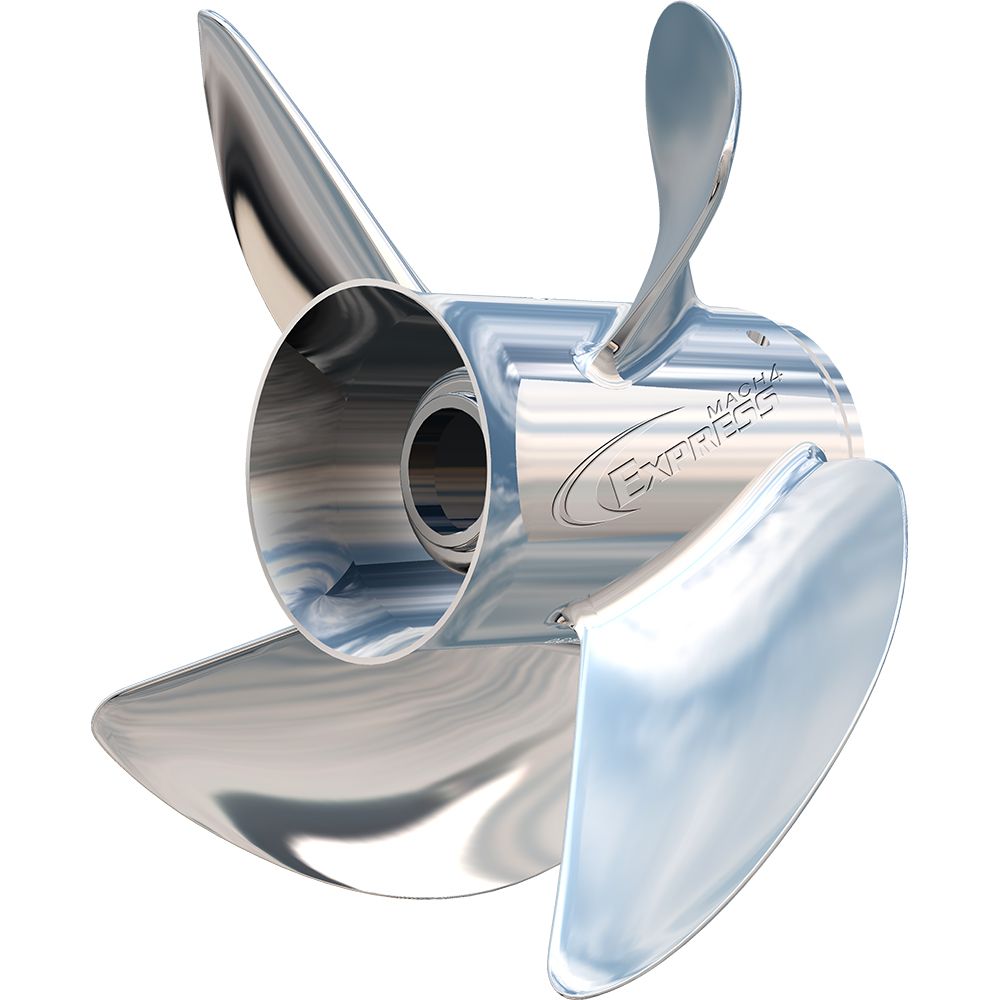 Image 1: Turning Point Express® Mach4™ - Left Hand - Stainless Steel Propeller - EX1/EX2-1317-4L - 4-Blade - 13.25" x 17 Pitch