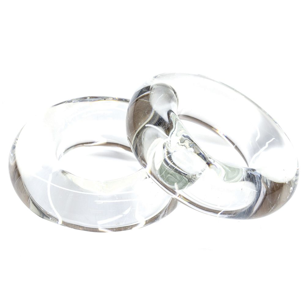 Image 1: Tigress Glass Outrigger Rings - Pair