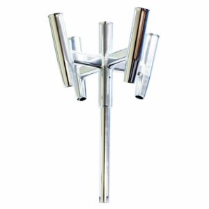 Image 1: Tigress Five Banger Aluminum Rod Holder - Straight Butt