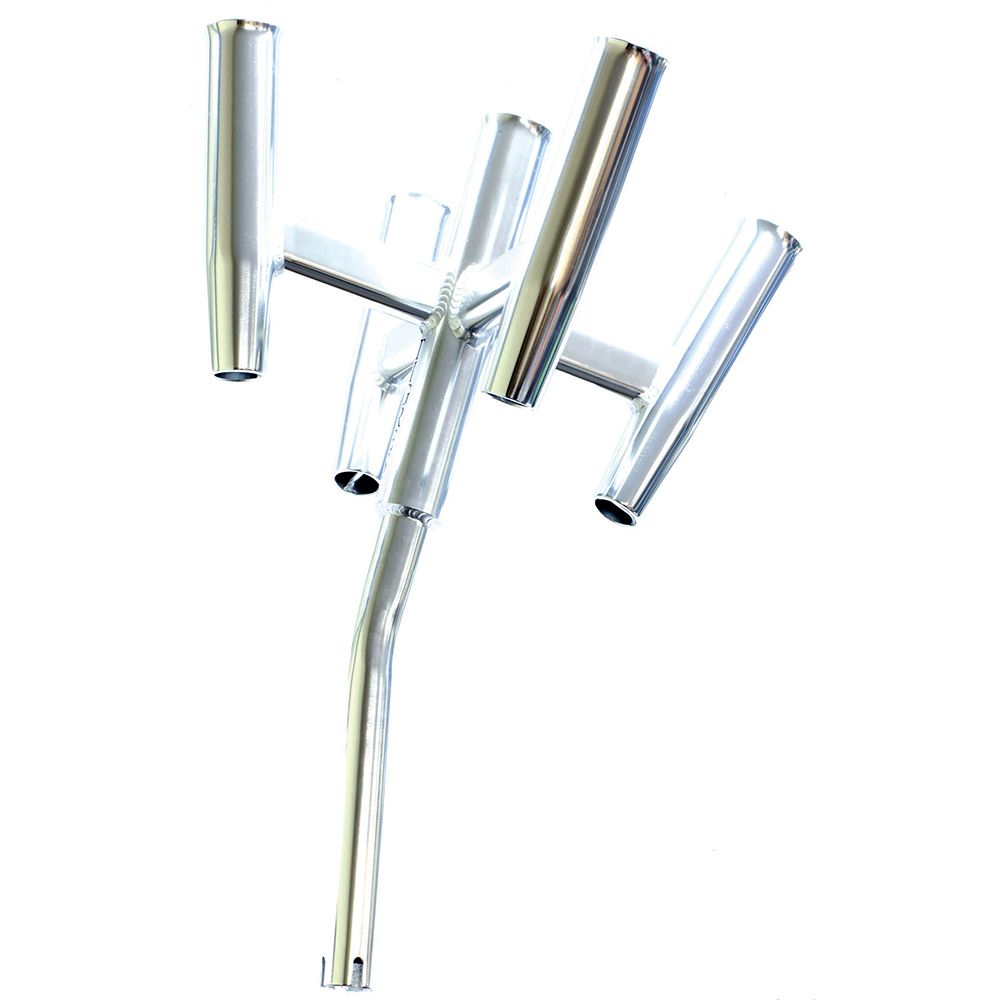 Image 1: Tigress Five Banger Aluminum Rod Holder - Bent Butt