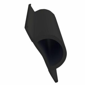 Image 1: Dock Edge Standard "D" PVC Profile - 16' Roll - Black