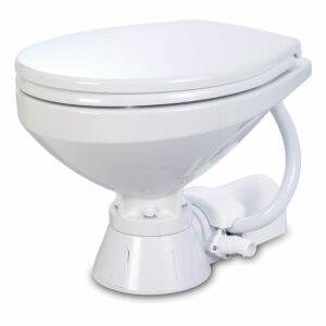 Image 1: Jabsco Electric Marine Toilet - Regular Bowl w/Soft Close Lid - 24V