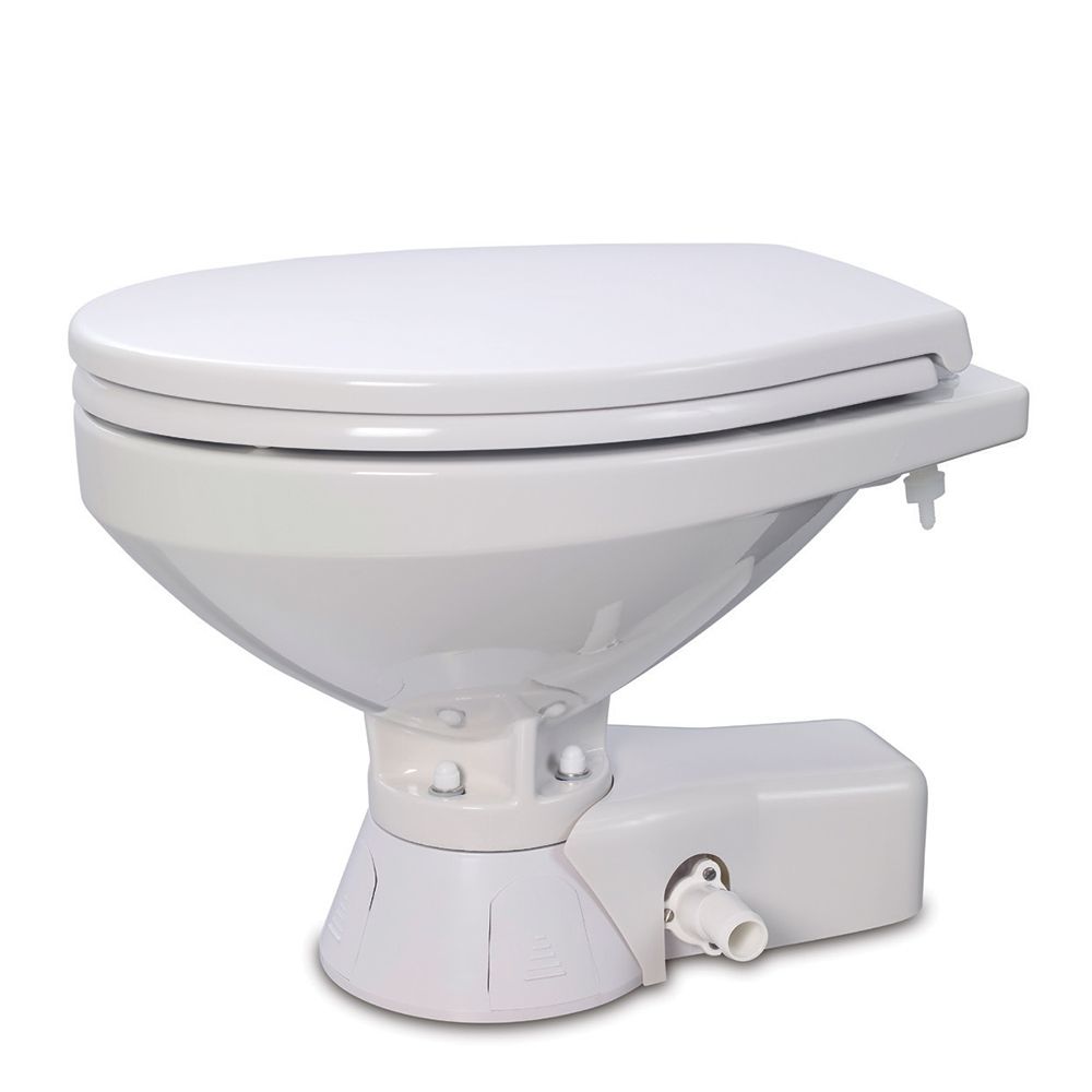Image 1: Jabsco Quiet Flush Raw Water Toilet - Compact Bowl - 24V