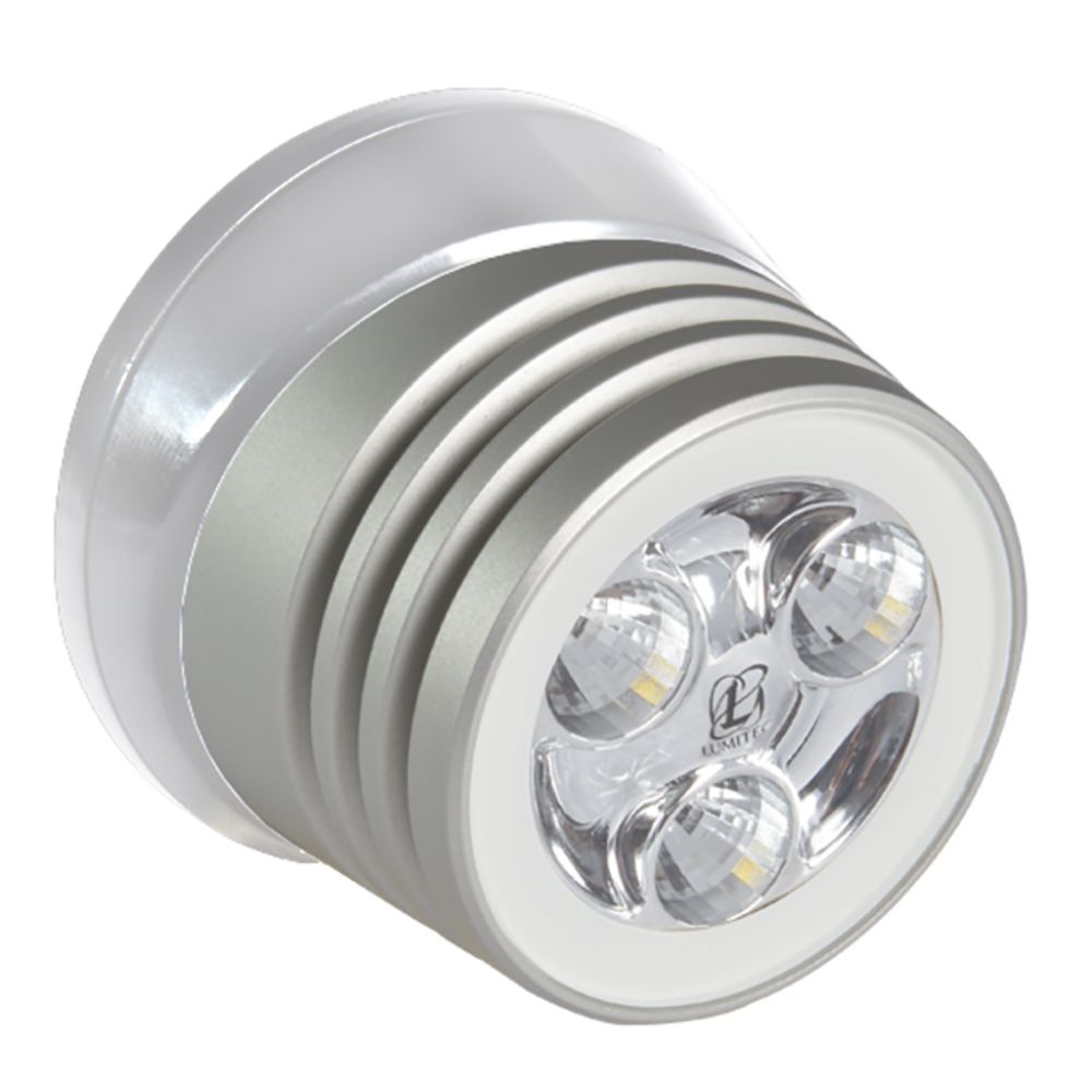 Image 1: Lumitec Zephyr LED Spreader/Deck Light - Brushed White Base - White Non-Dimming