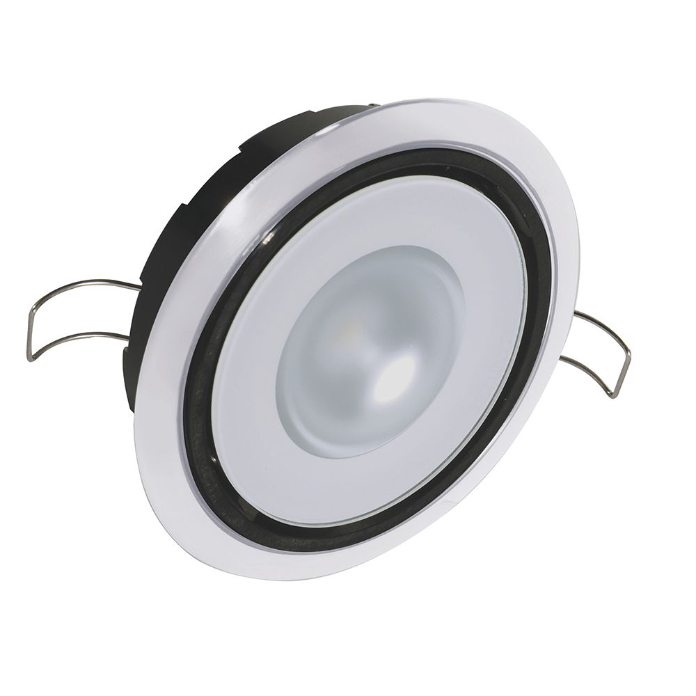 Image 3: Lumitec Mirage Positionable Down Light - White Dimming, Red/Blue Non-Dimming - White Bezel