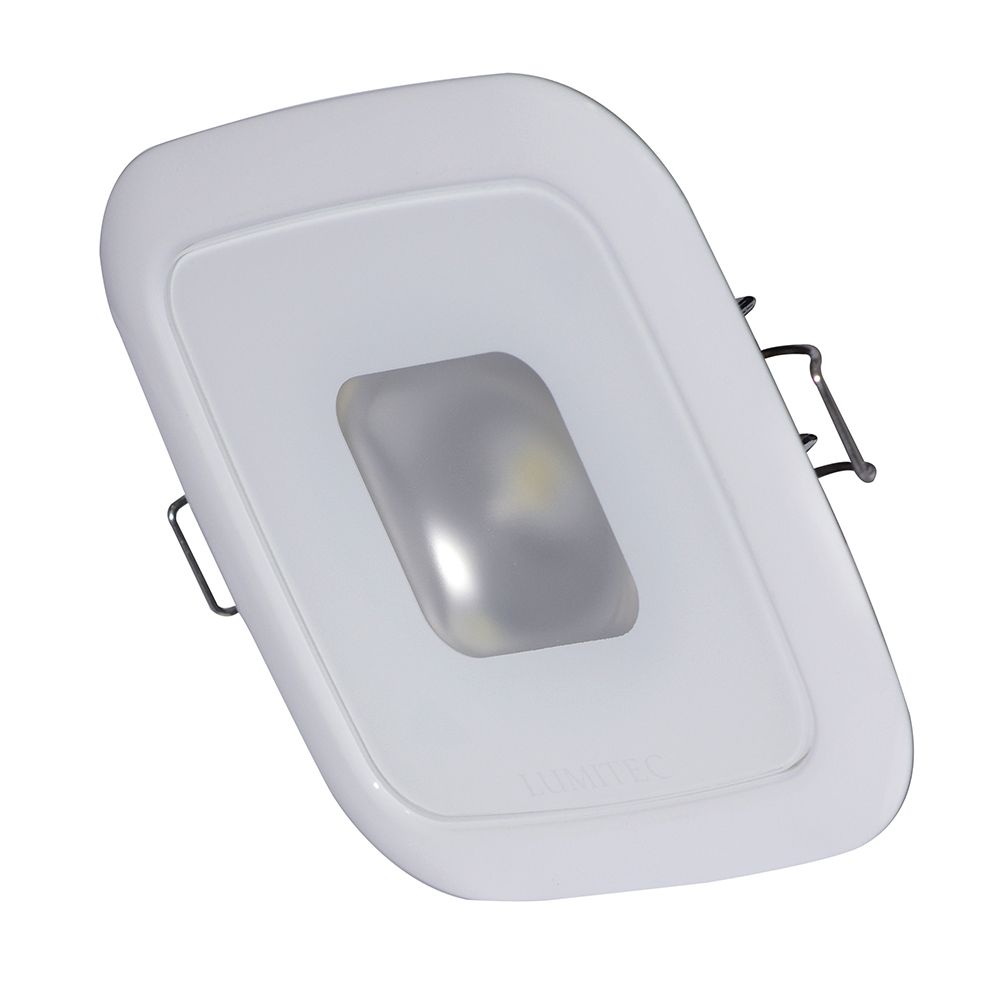 Image 2: Lumitec Square Mirage Down Light - White Dimming, Red/Blue Non-Dimming - White Bezel