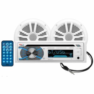 Image 1: Boss Audio MCK508WB.6 Marine Stereo & 6.5" Speaker Kit - White